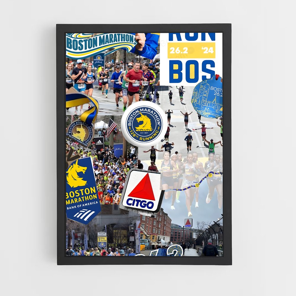 Poster Boston Run – affiche Athlétisme (vue 2)